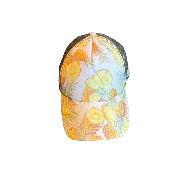 Billabong Pineapple Mesh Snap Back Trucker Hat. - Picture 3 of 5